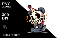Goofy Animal Skull with Party Hat PNG Product Image 2