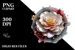 Abstract Glossy Camellia, Transparent PNG Product Image 2