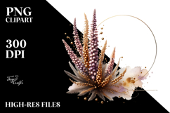 Glossy Heather with Gold Insertions Frame PNG Product Image 2