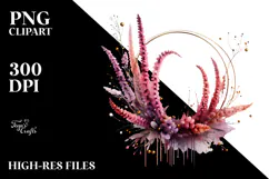 Glossy Heather with Golden Accents, PNG Product Image 2
