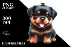 Cute Rottweiler, Transparent PNG Product Image 2