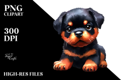 Cute Rottweiler Design PNG Product Image 2