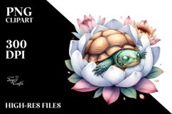 Sleeping Turtle Watercolor Sticker Product Image 3