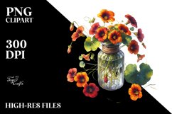Nasturtium Bottle | Sublimation Clipart Product Image 3