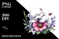 Cute Baby Polar Bear Sleeping Product Image 2