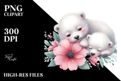Baby Polar Bear Watercolor Cute PNG Product Image 2