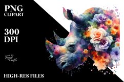 Vibrant Rhino Abstract Clipart Product Image 3