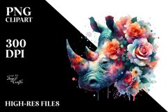 Vibrant Rhino Abstract Clipart Product Image 1