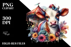 Baby Cow at Big Top PNG Product Image 1