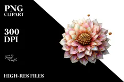 Dahlia Watercolor Splash PNG Product Image 2