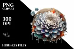 Glossy Chrysanthemum | Sublimation | Clipart Product Image 3