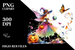 Fairy Halloween Cute Vibrant Drawing | Sublimation | Product Image 2