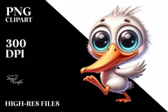 Colorful Pelican Cartoon | Sublimation Clipart Product Image 1