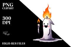 Funny Halloween Candle PNG Product Image 2