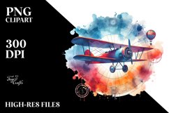 Washed Vintage Plane | Colorful Clipart Product Image 3