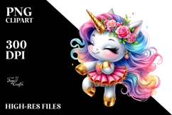 Cute Funny Dancing Unicorn, PNG Product Image 2