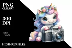 Photographing Baby Unicorn | Clipart Product Image 3