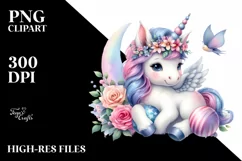Baby Unicorn Photographing Sticker Product Image 1