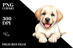 Baby Labrador Retriever Watercolor Cute PNG Product Image 2