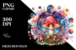 Tarot Celestial Mushroom, Sublimation PNG Product Image 2