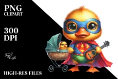 Cute Baby Duck Hero PNG Product Image 2