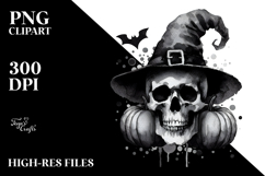 SKULL Retro Halloween PNG Product Image 2