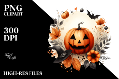 Simple Halloween Jack-o&#039;-Lantern PNG Product Image 2