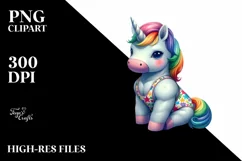 Baby Unicorn Wrestler, Dynamic PNG Product Image 1