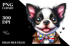 Happy Baby Boston Terrier PNG Product Image 2