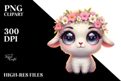 Whimsical Cartoon Lamb, Transparent PNG Product Image 2