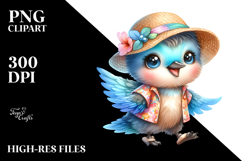 Energetic Baby Hummingbird at Beach PNG Product Image 2