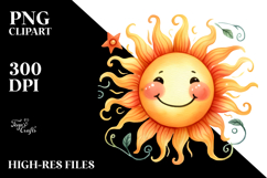 Smiling Whimsical Sun PNG Product Image 2