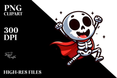 Cute Cartoon Skeleton PNG Product Image 2