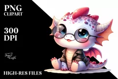 Cute Baby Dragon | Smiling Big Eyes Clipart Product Image 1