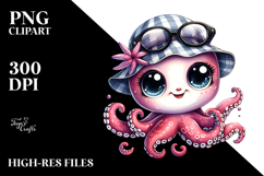 Cute Baby Octopus PNG Product Image 2