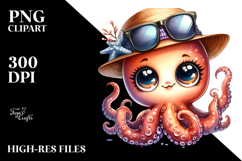 Cute Baby Octopus PNG Product Image 2
