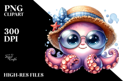 Cute Baby Octopus PNG Product Image 2