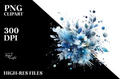 Colorful Blueis Watercolor Splash | Clipart Product Image 1