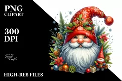 Vibrant Detailed Christmas Gnome, PNG Product Image 3