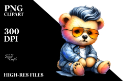 Cute Baby Bear Sitting PNG Product Image 2