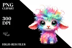 Colorful Baby Lamb | Crazy Eyes Clipart Product Image 1