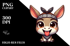 Sassy Donkey with Bandana PNG Product Image 2