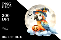 Cute Halloween Macaw PNG Product Image 2