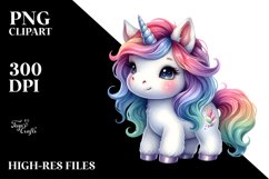 Cute Unicorn Clipart |T-shirt, Mug, Tumbler Product Image 8