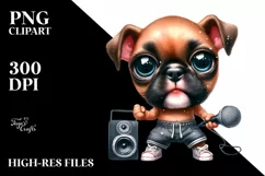Funny Boxer Caricature | Sublimation | Clipart Product Image 1