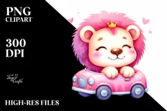 Colorful Baby Lion Resting Baby Car Product Image 1