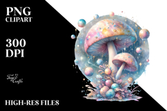 Celestial Mushroom Watercolor Splash Product Image 2