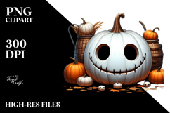 Funny Pumpkin Digital Painting PNG Product Image 2