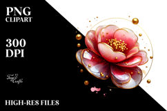 Abstract Glossy Camellia, Transparent PNG Product Image 2