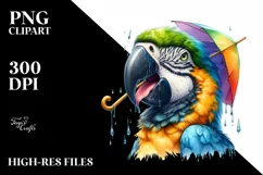 Funny Cute Macaw Watercolor Tongue Dripping Product Image 3